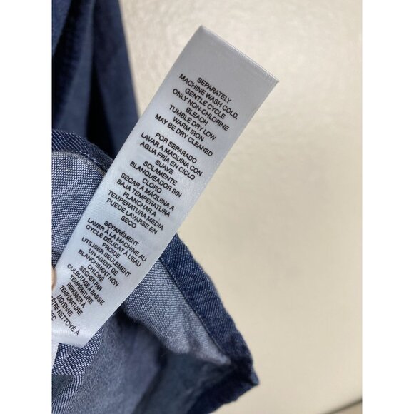 Chicos‎ 2 Blue Embroidered Long Sleeve Tunic Boho Top Size Large Peasant Prairie - Picture 8 of 15